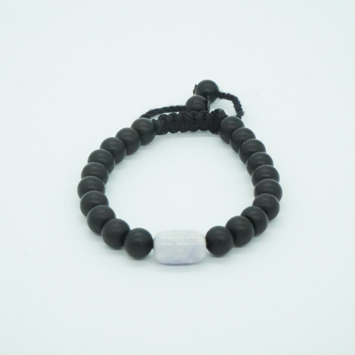 Purple Jade Bracelet - Obsidian Beaded