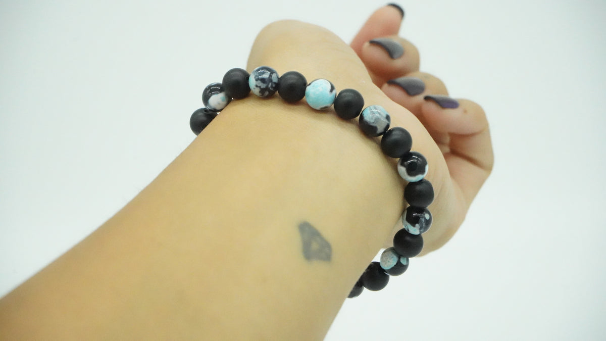 Multi Crystal - Obsidian Beaded