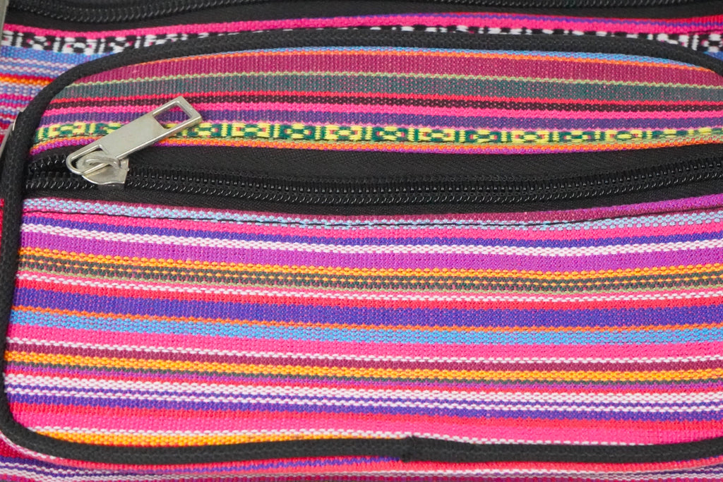 Pink Striped Essentials Waist Bag