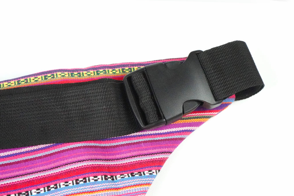 Pink Striped Essentials Waist Bag